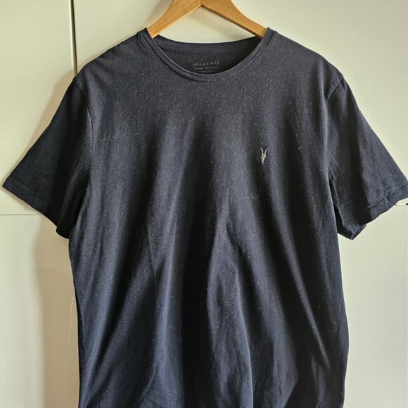 AllSaints Tonic Crew Neck Slim Ramskull T-Shirt - Picture 2 of 7
